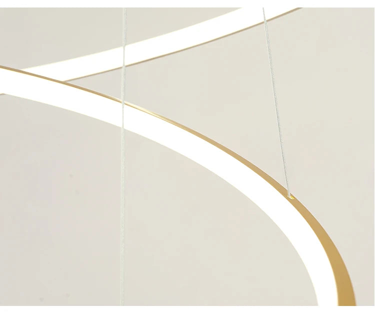 Moderne LED ring kroonluchter – dimbare design hanglamp voor eetkamer & slaapkamer