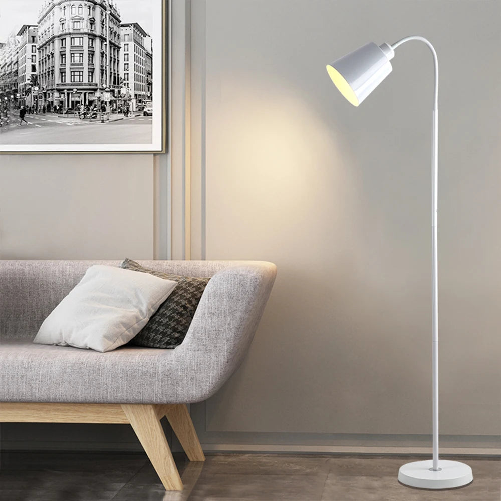 Moderne LED vloerlamp met verstelbare zwanenhals – leeslamp voor woonkamer, slaapkamer & studeerkamer