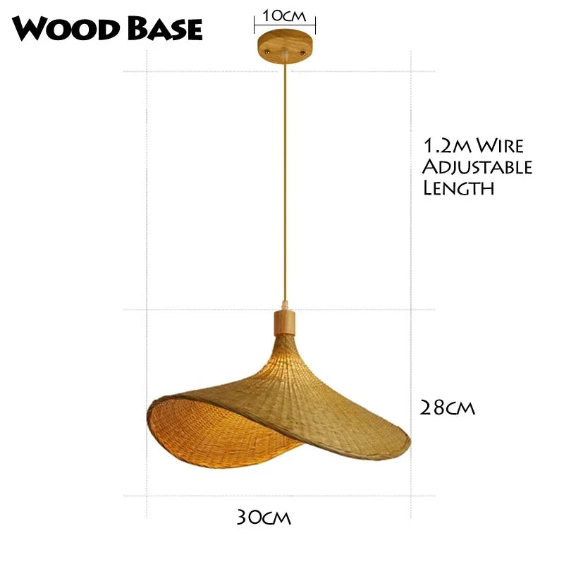 Rotan bamboe hanglamp – handgeweven natuurlijke pendant lamp voor woonkamer & slaapkamer