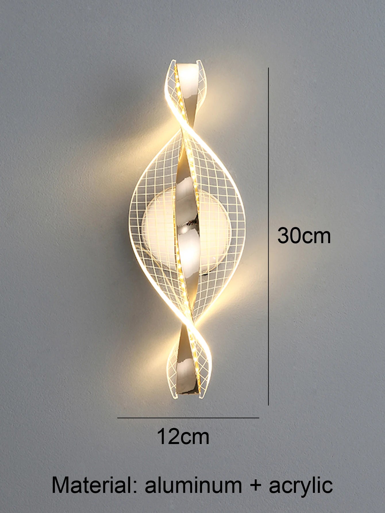 Moderne LED wandlamp – goud/zwart acryl wandverlichting voor slaapkamer, hal & woonkamer