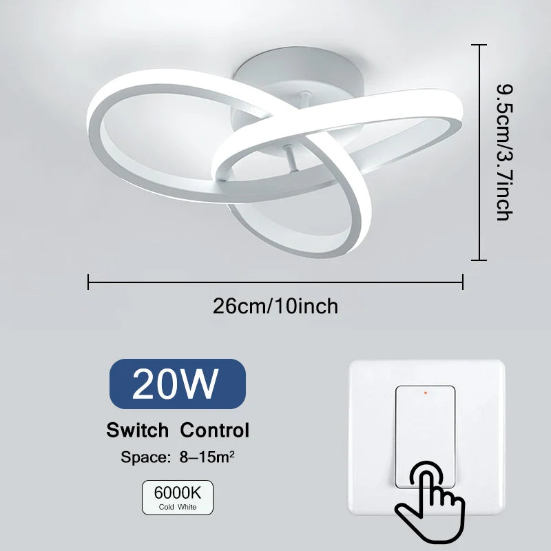 Moderne LED plafondlamp 3 lichtkleuren – opbouw plafondverlichting voor slaapkamer & eetkamer