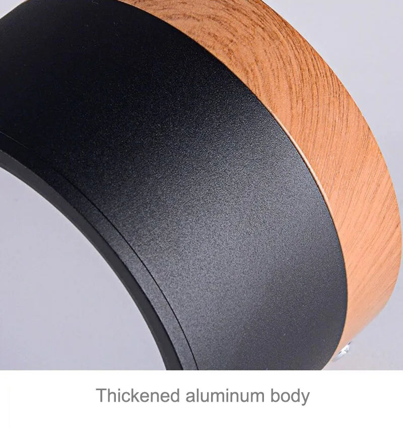 Dimbare LED opbouw downlight 5W–15W – Nordic houten design plafondspot voor interieur