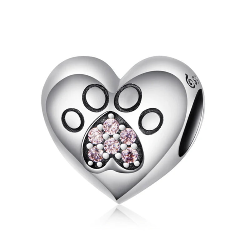 925 sterling zilveren roze zirconia bedel – opengewerkt kristallen charm voor armbanden