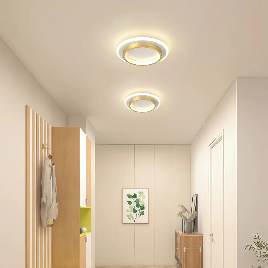 Moderne luxe LED plafondlamp goud – Nordic gang- & corridorverlichting voor hal en trap