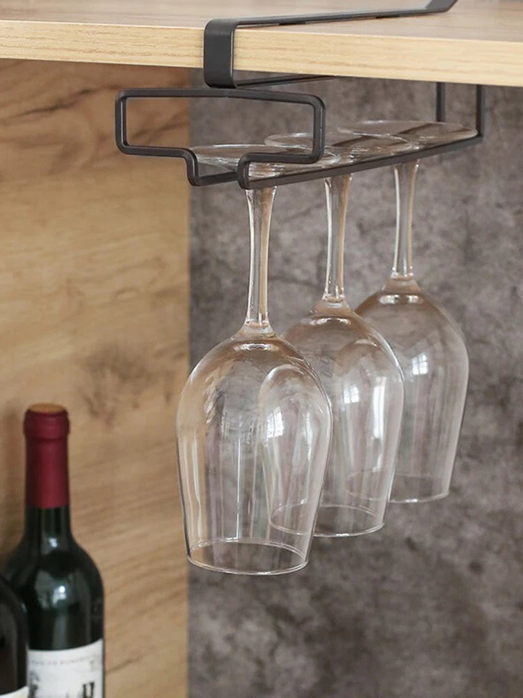 Wijn­glashouder zonder boren – omgekeerde hangende glazenhouder voor bar & keuken