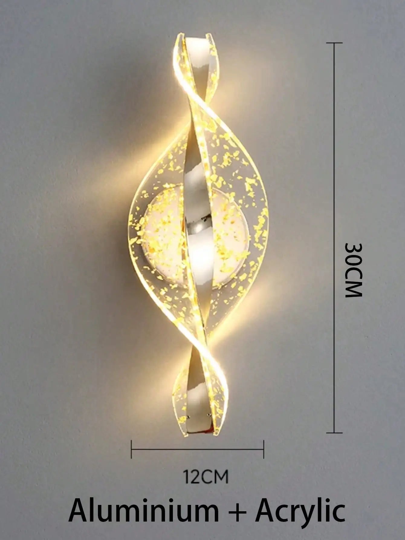 Moderne LED wandlamp – goud/zwart acryl wandverlichting voor slaapkamer, hal & woonkamer