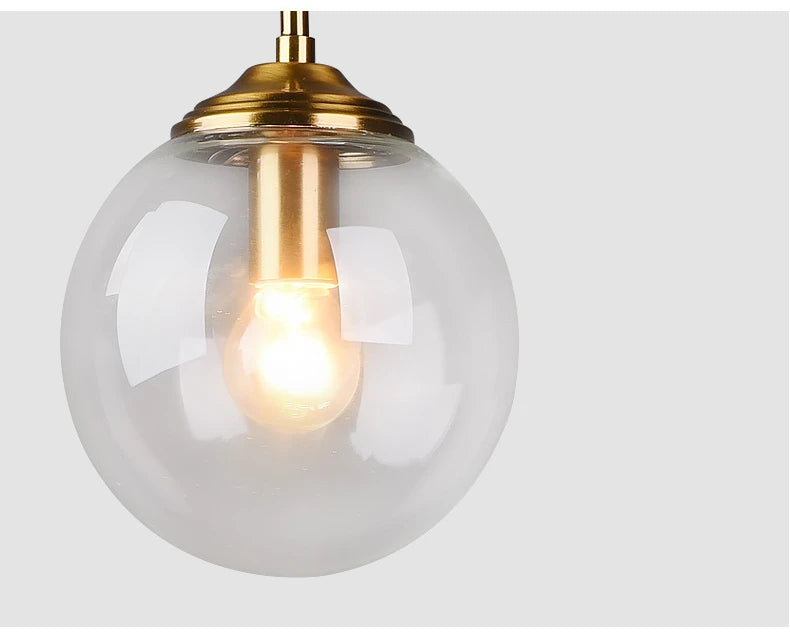 Moderne luxe metalen hanglamp – Nordic LED glazen pendant voor woonkamer, eetkamer & bedside