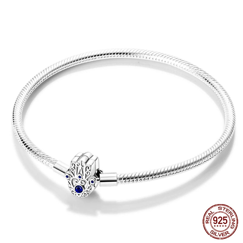 925 sterling zilveren bedelarmband – Ster, maan, zon & klavertje vier met groene zirconia