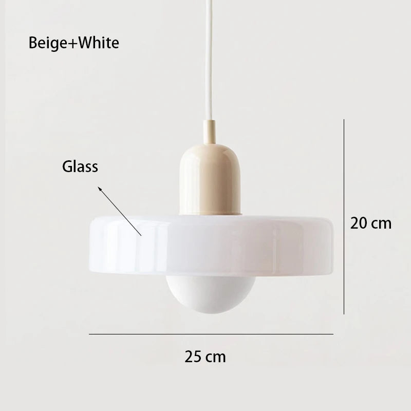 Nordic retro glazen hanglamp – E27 pendant verlichting voor woonkamer, eetkamer & slaapkamer