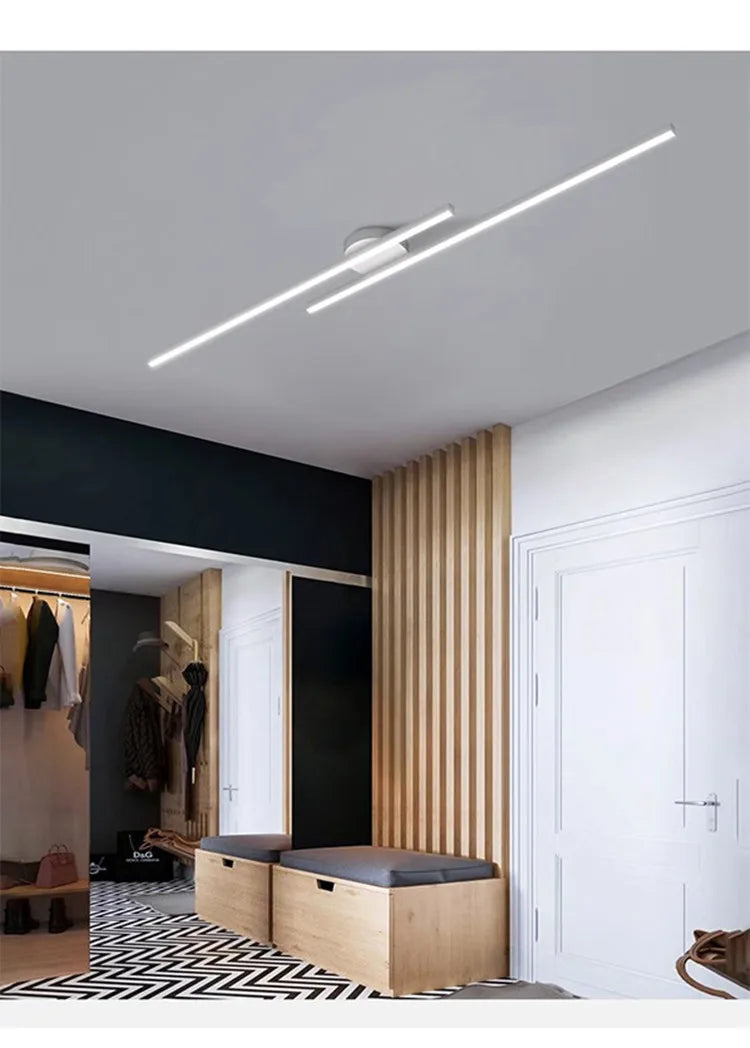 Langwerpige aluminium LED plafondlamp – moderne design plafondverlichting voor hal, kantoor & balkon