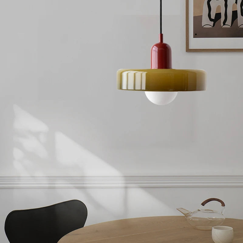 Nordic retro glazen hanglamp – E27 pendant verlichting voor woonkamer, eetkamer & slaapkamer