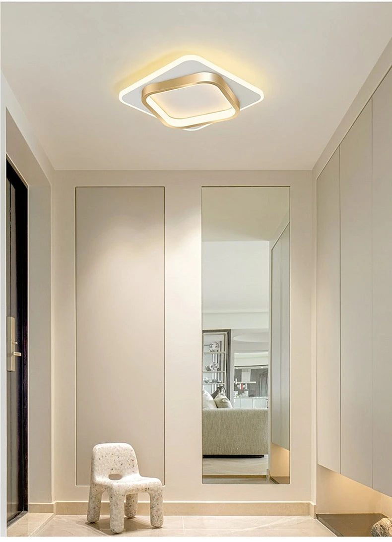 Moderne luxe LED plafondlamp goud – Nordic gang- & corridorverlichting voor hal en trap