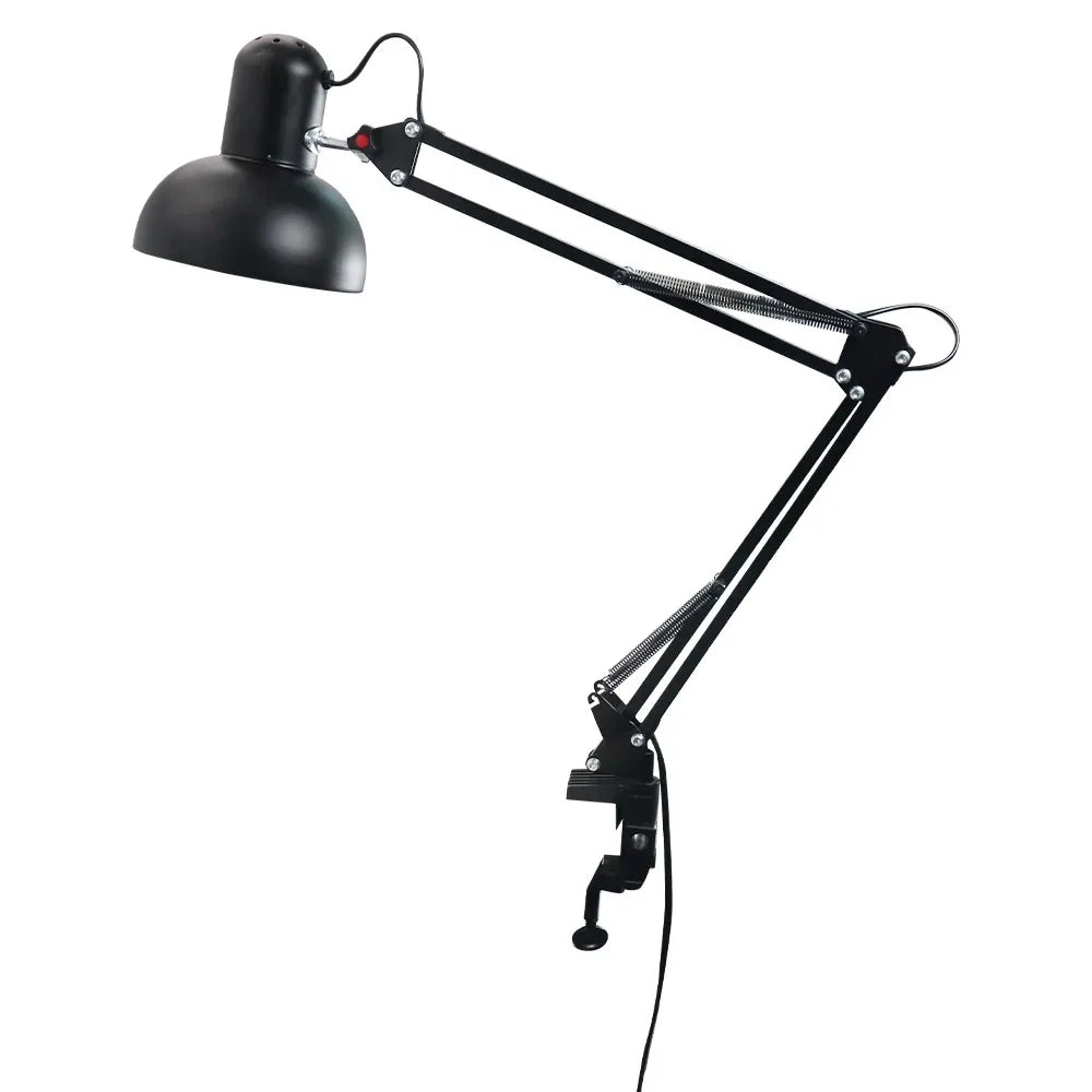 Moderne bureaulamp met klem – opvouwbare LED tafellamp voor studie, kantoor & manicure werkplek