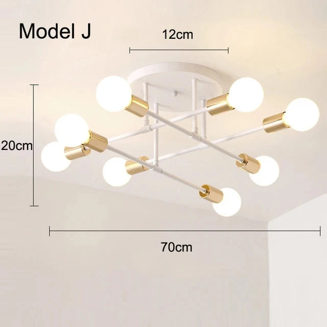 Nordic minimalistische hanglamp – moderne LED plafondlamp in zwart/goud voor slaapkamer & woonkamer