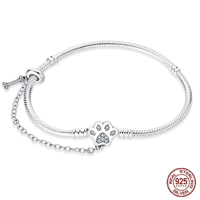 925 sterling zilveren bedelarmband – Ster, maan, zon & klavertje vier met groene zirconia