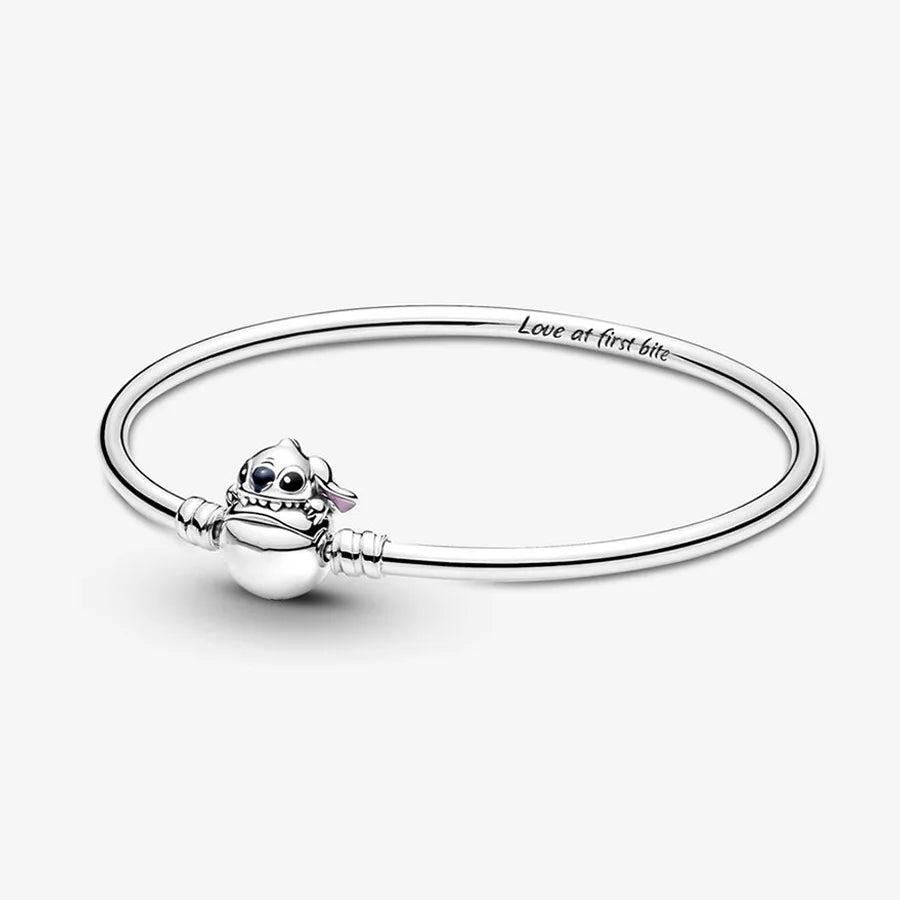 Disney geïnspireerde 925 zilverkleurige bedelarmband – Luxe armband met natuursteen & charms voor dames