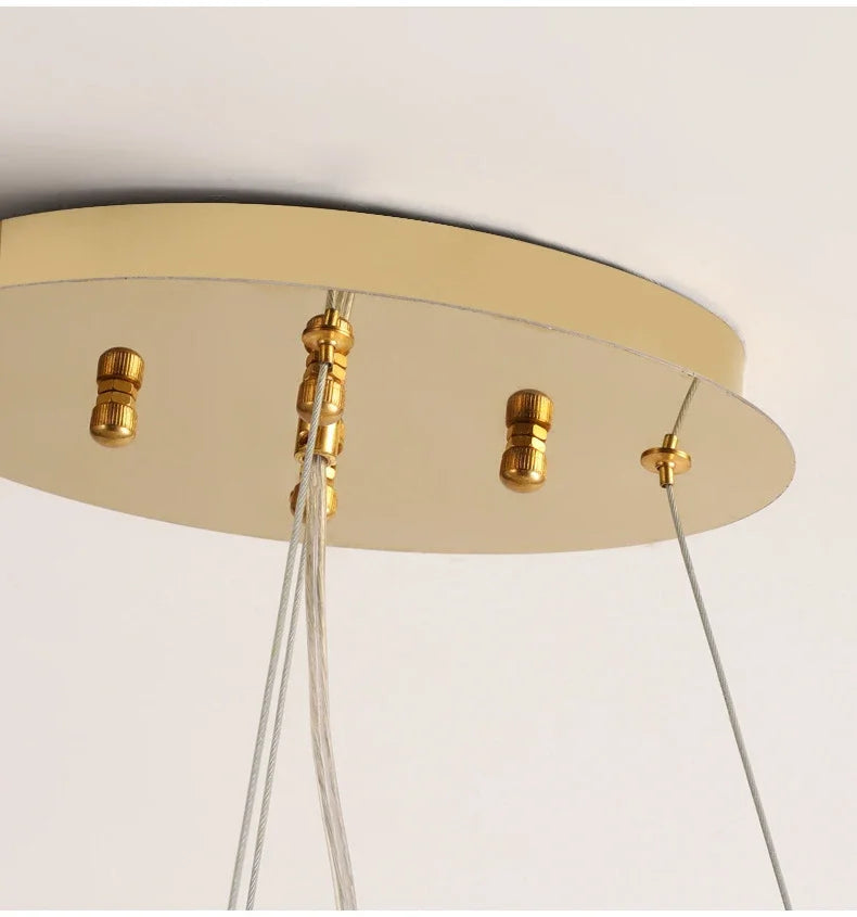 Luxe gouden kristallen LED kroonluchter – elegante plafondverlichting voor woonkamer & eetkamer