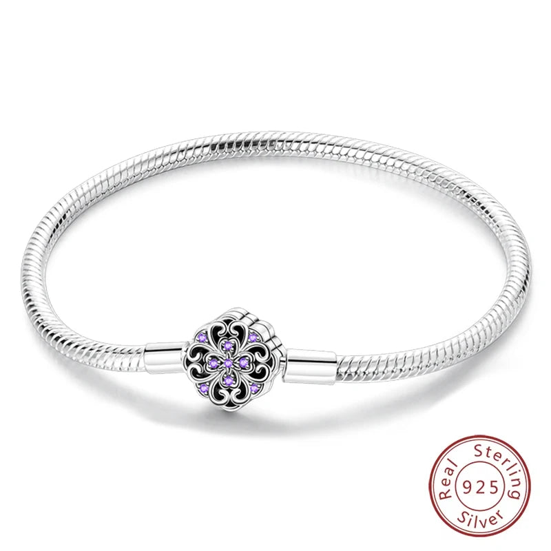 925 Sterling zilveren “Forever Love” hartarmband – Ster, maan, vliegtuig & aarde charms voor dames