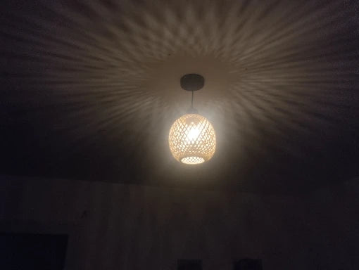 Rotan bamboe hanglamp – handgeweven natuurlijke pendant lamp voor woonkamer & slaapkamer