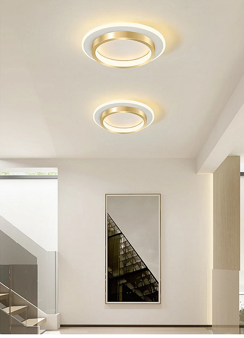 Moderne luxe LED plafondlamp goud – Nordic gang- & corridorverlichting voor hal en trap
