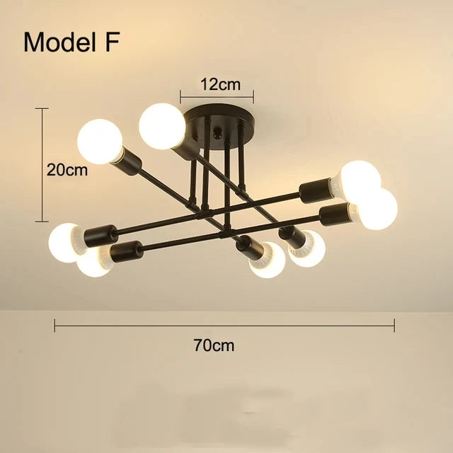 Nordic minimalistische hanglamp – moderne LED plafondlamp in zwart/goud voor slaapkamer & woonkamer