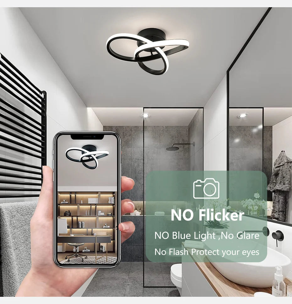 Moderne LED plafondlamp 3 lichtkleuren – opbouw plafondverlichting voor slaapkamer & eetkamer