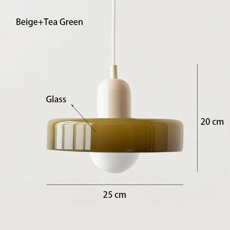 Nordic retro glazen hanglamp – E27 pendant verlichting voor woonkamer, eetkamer & slaapkamer