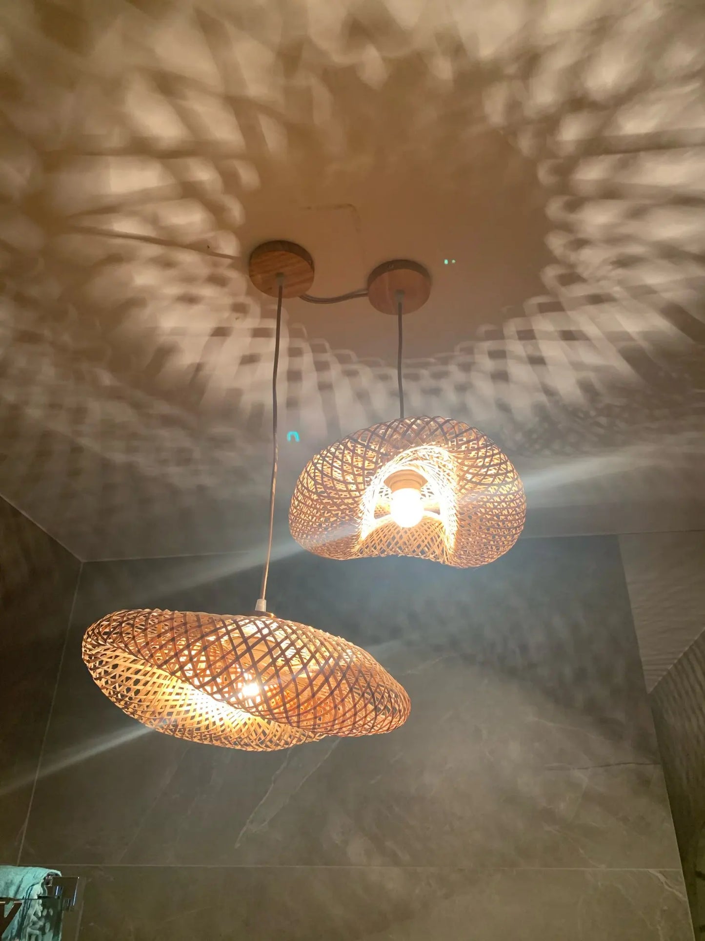 Rotan bamboe hanglamp – handgeweven natuurlijke pendant lamp voor woonkamer & slaapkamer