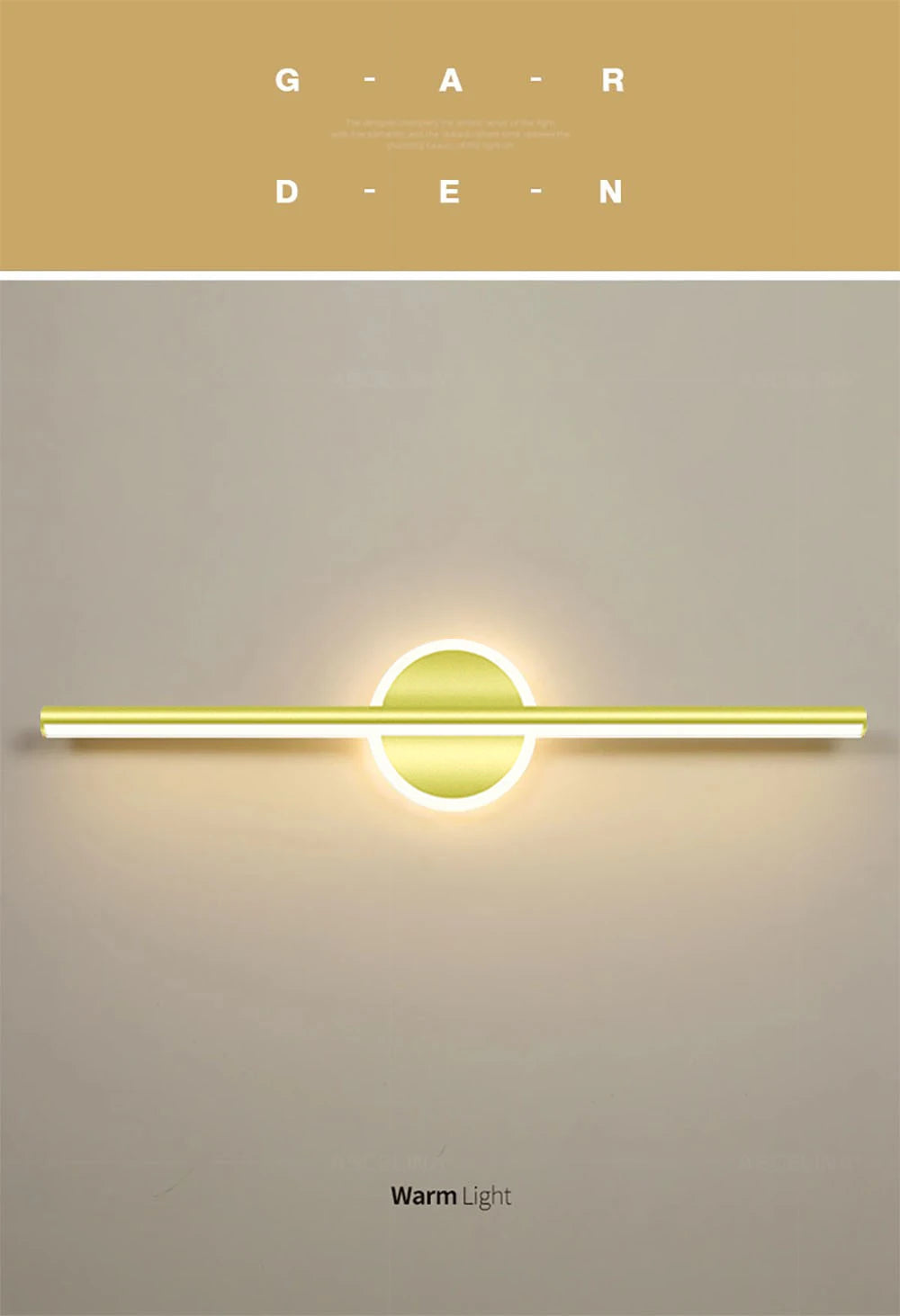 Moderne LED wandlamp spiegelverlichting 40–80 cm – goud/zwart badkamer & make-up lamp