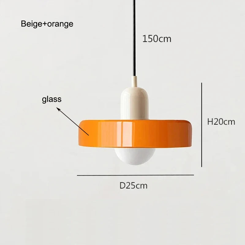 Nordic retro glazen hanglamp – E27 pendant verlichting voor woonkamer, eetkamer & slaapkamer