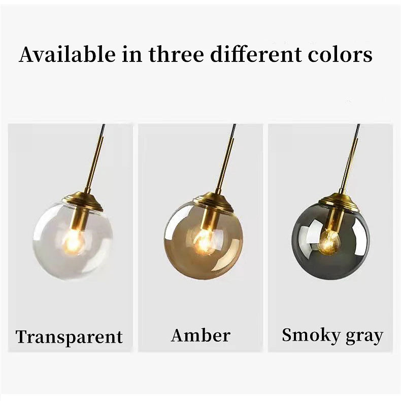 Moderne luxe metalen hanglamp – Nordic LED glazen pendant voor woonkamer, eetkamer & bedside