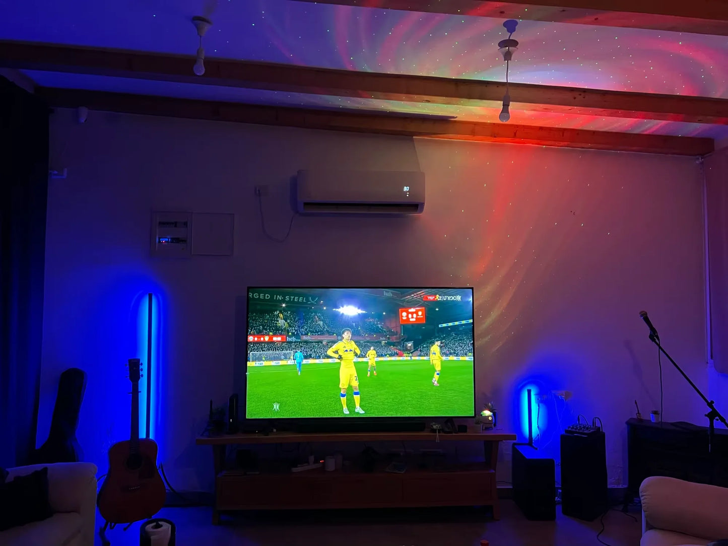 Slimme RGB LED hoekvloerlamp – muziek synchronisatie & app-bediening voor woonkamer