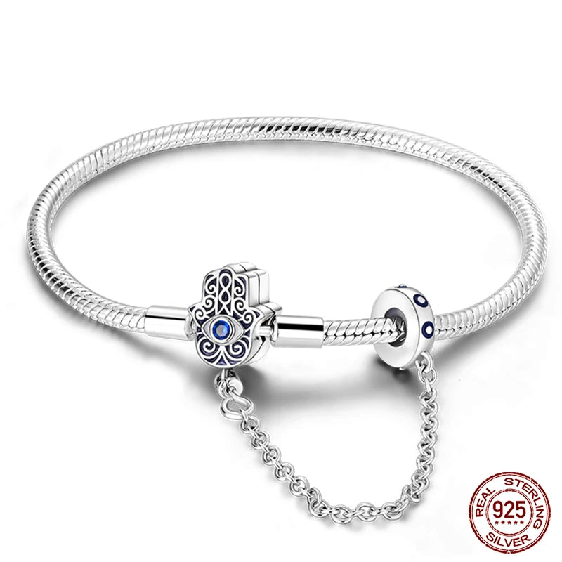 925 sterling zilveren bedelarmband – Ster, maan, zon & klavertje vier met groene zirconia
