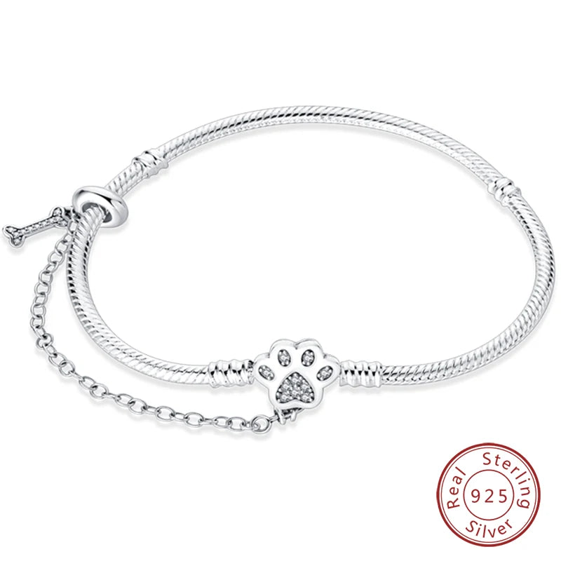 925 Sterling zilveren “Forever Love” hartarmband – Ster, maan, vliegtuig & aarde charms voor dames