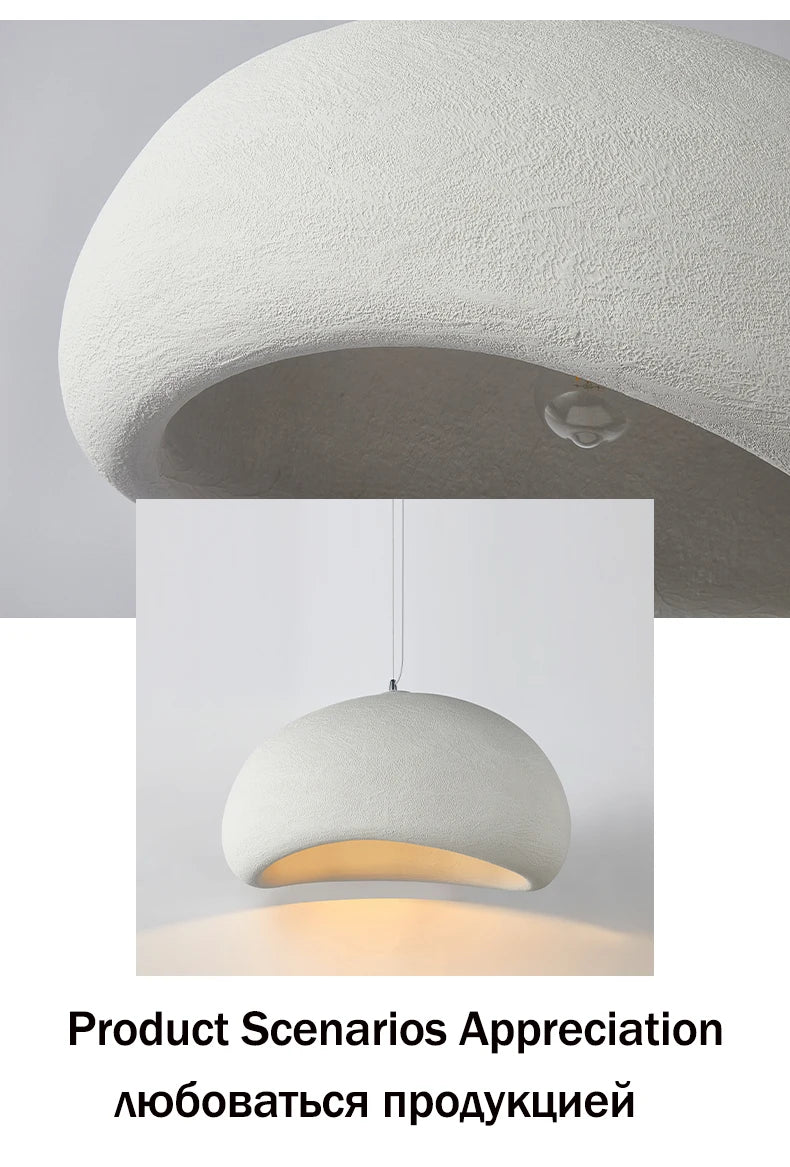 Nordic Wabi Sabi hanglamp – moderne LED pendant lamp voor eetkamer, woonkamer & slaapkamer