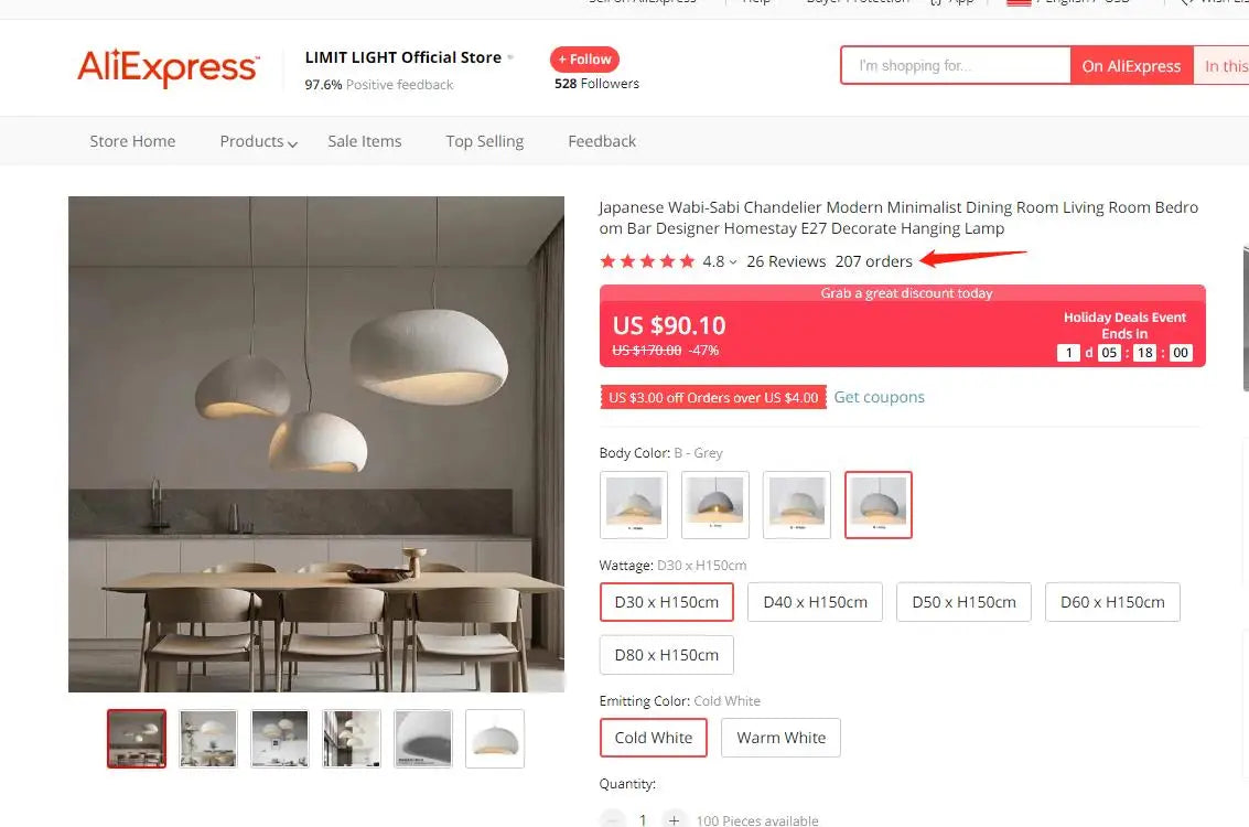 Nordic Wabi Sabi hanglamp – moderne LED pendant lamp voor eetkamer, woonkamer & slaapkamer