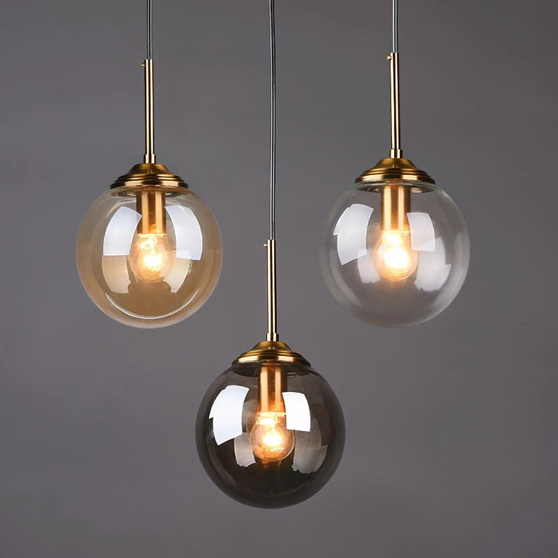 Moderne luxe metalen hanglamp – Nordic LED glazen pendant voor woonkamer, eetkamer & bedside