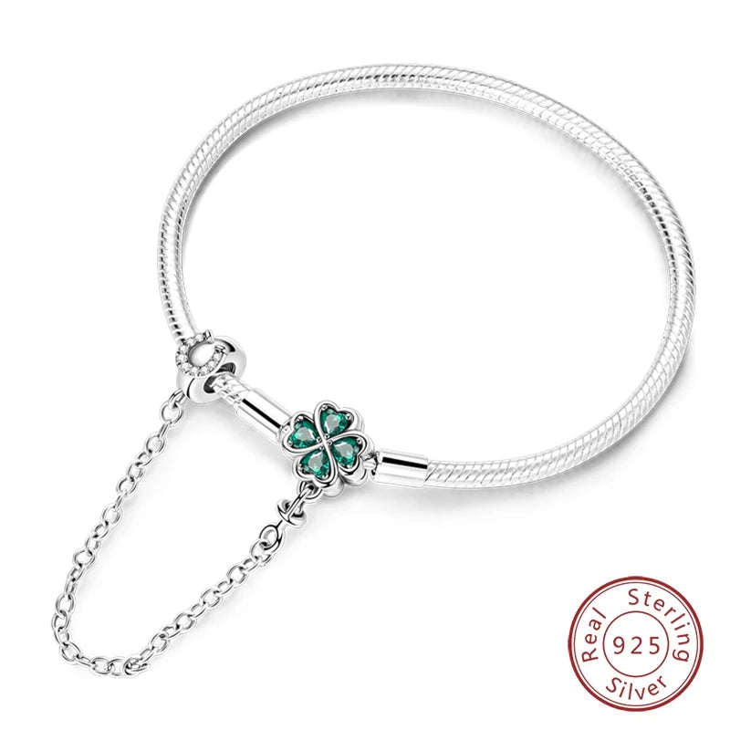 925 Sterling zilveren “Forever Love” hartarmband – Ster, maan, vliegtuig & aarde charms voor dames