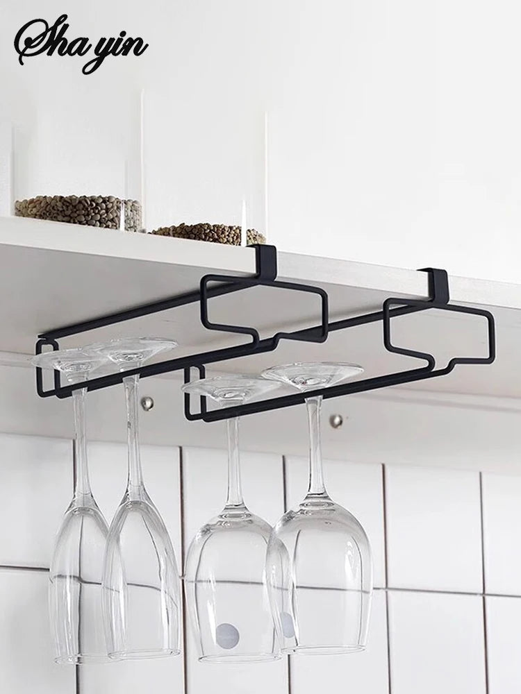 Wijn­glashouder zonder boren – omgekeerde hangende glazenhouder voor bar & keuken