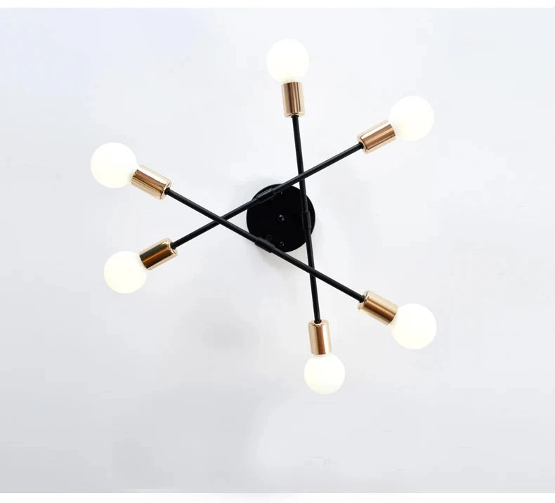 Nordic minimalistische hanglamp – moderne LED plafondlamp in zwart/goud voor slaapkamer & woonkamer