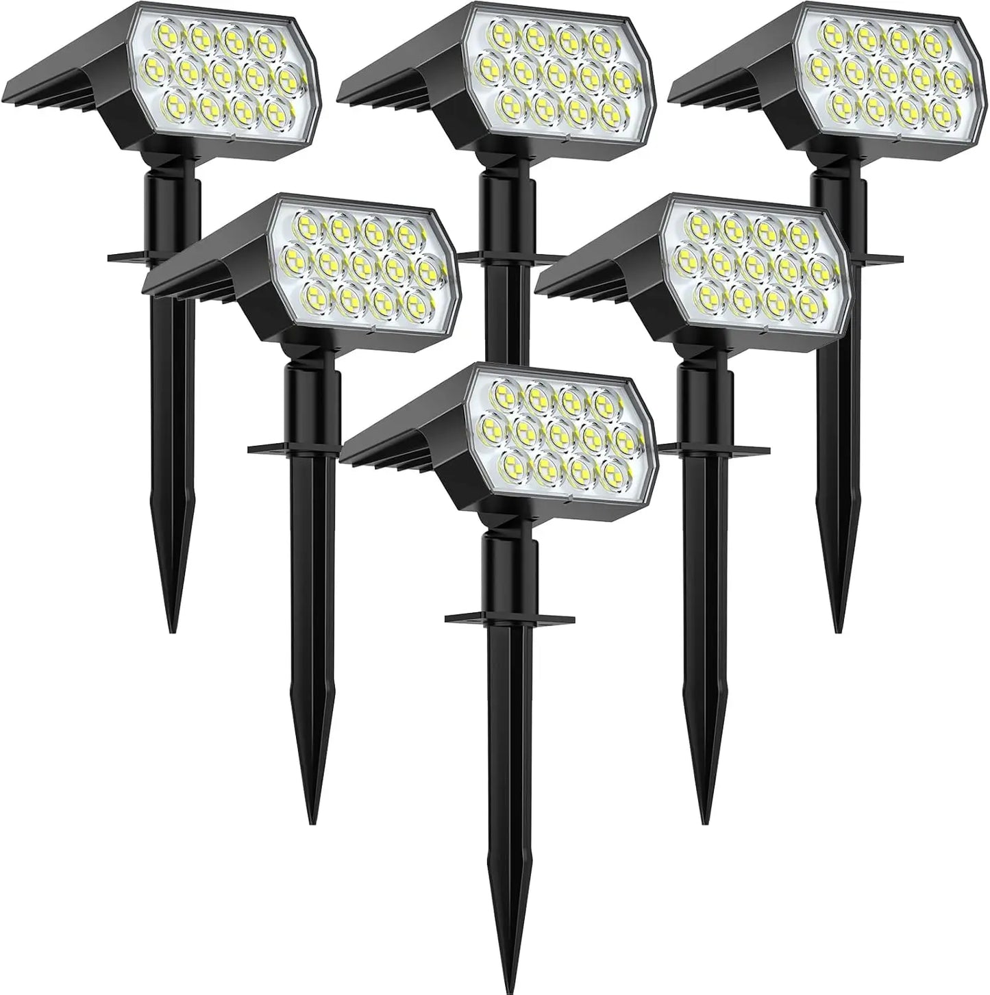 Solar Tuin Spotlights Buiten 52 LED – 3 Lichtstanden – IP65 Waterdicht – Zonne-Spotlamp voor Pad, Oprit & Tuin