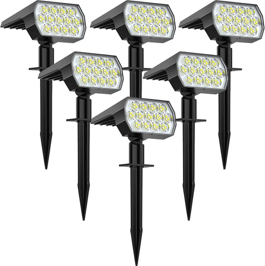 Solar Tuin Spotlights Buiten 52 LED – 3 Lichtstanden – IP65 Waterdicht – Zonne-Spotlamp voor Pad, Oprit & Tuin
