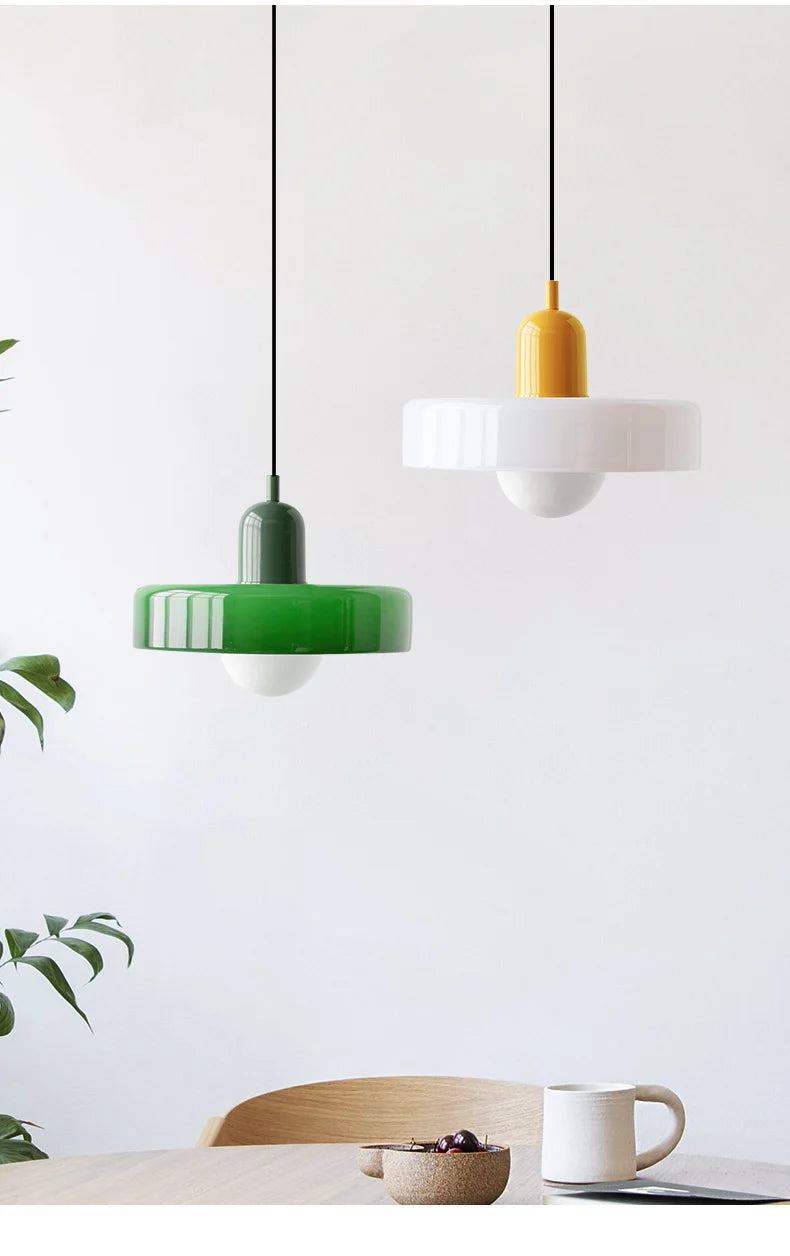 Nordic retro glazen hanglamp – E27 pendant verlichting voor woonkamer, eetkamer & slaapkamer