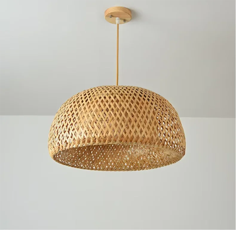 Handgeweven bamboe hanglamp – Chinese stijl pendant lamp voor slaapkamer & woonkamer