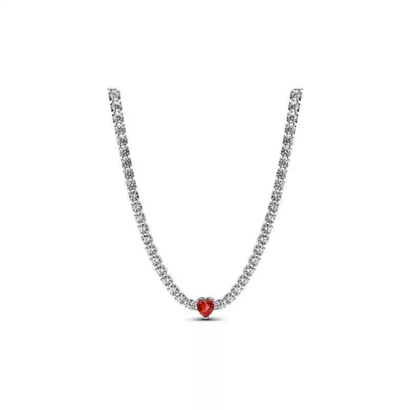 925 sterling zilveren slangenschakel ketting met hart hanger – klassieke charm ketting voor vrouwen