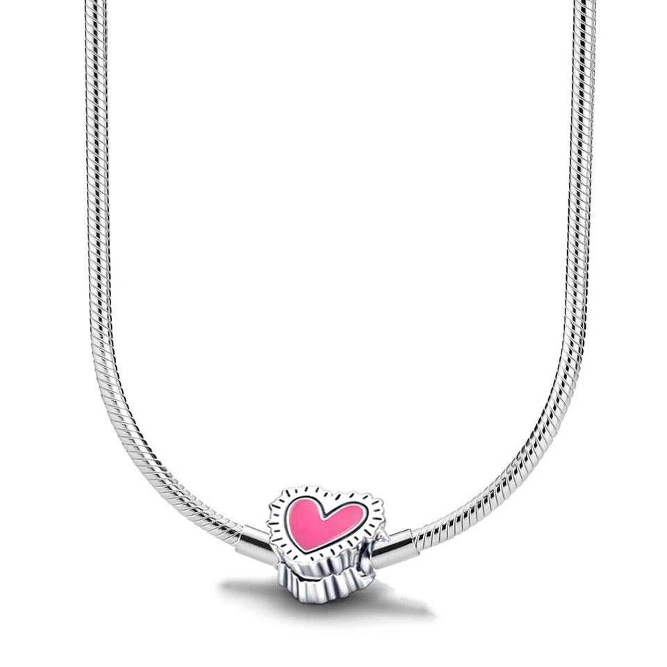 Disney-inspiratie Minnie & Mickey ketting – 925 sterling zilveren charm met strik en pompoen detail