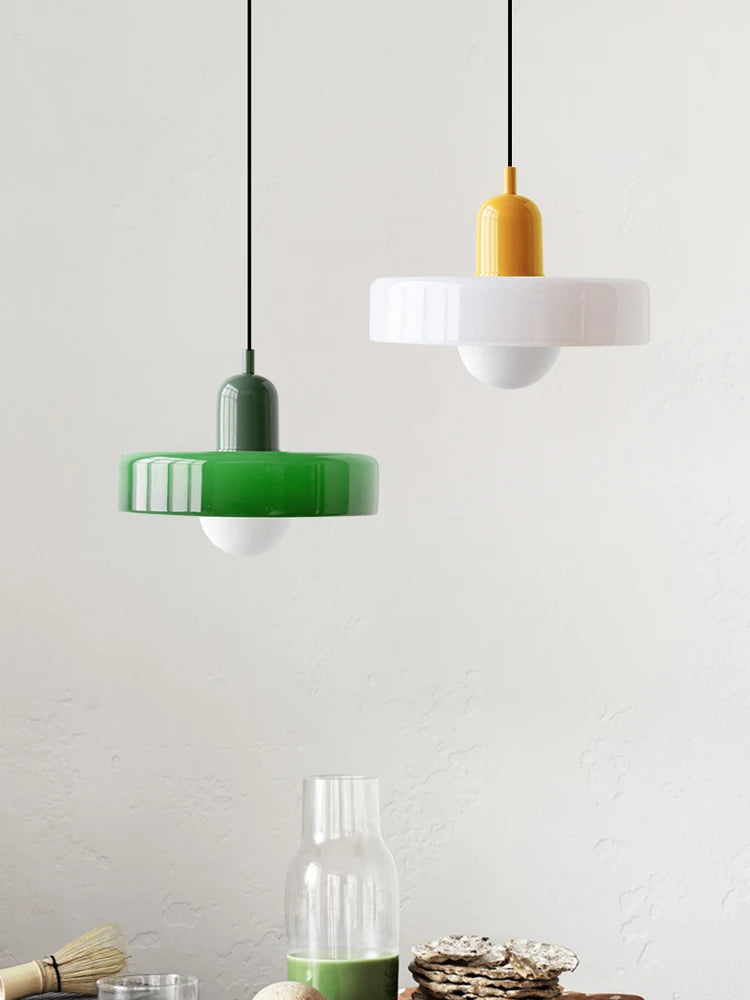 Nordic retro glazen hanglamp – E27 pendant verlichting voor woonkamer, eetkamer & slaapkamer