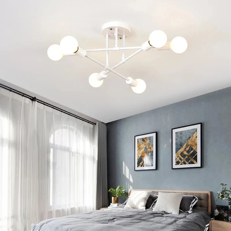 Nordic minimalistische hanglamp – moderne LED plafondlamp in zwart/goud voor slaapkamer & woonkamer