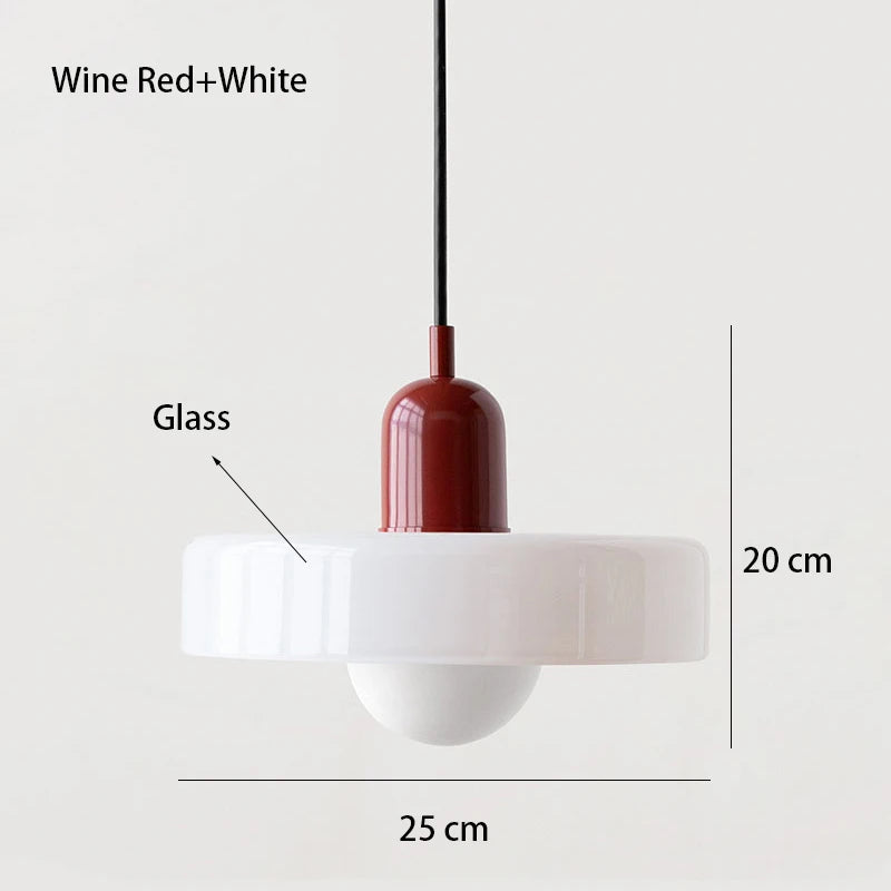 Nordic retro glazen hanglamp – E27 pendant verlichting voor woonkamer, eetkamer & slaapkamer