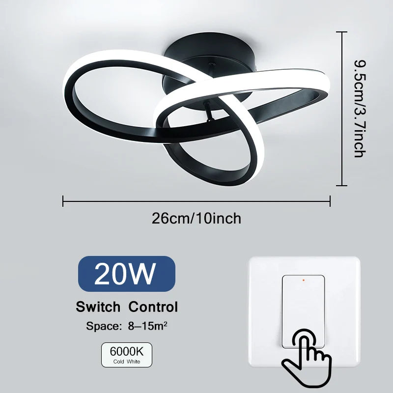 Moderne LED plafondlamp 3 lichtkleuren – opbouw plafondverlichting voor slaapkamer & eetkamer